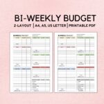 Bi Weekly Budget Planner Template Paycheck Budget Printable Etsy de