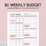 Bi Weekly Budget Planner Template Paycheck Budget Printable Etsy de