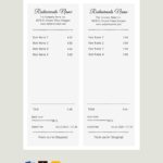 Blank Restaurant Receipt Template Google Docs Word Apple Pages PDF Template