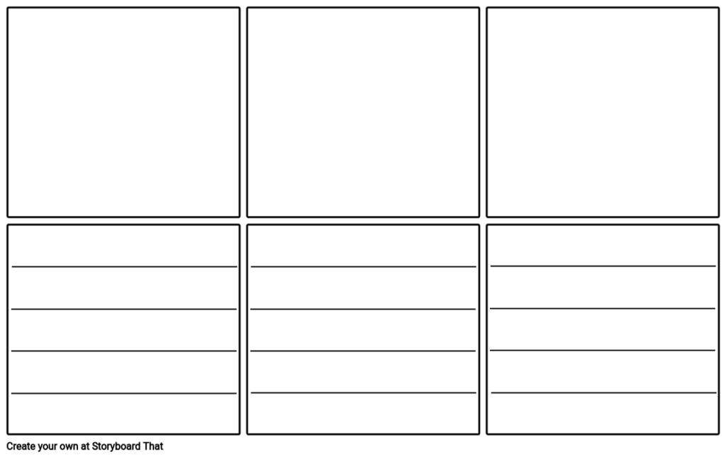 Blank Storyboard Template With Lines Storyboard