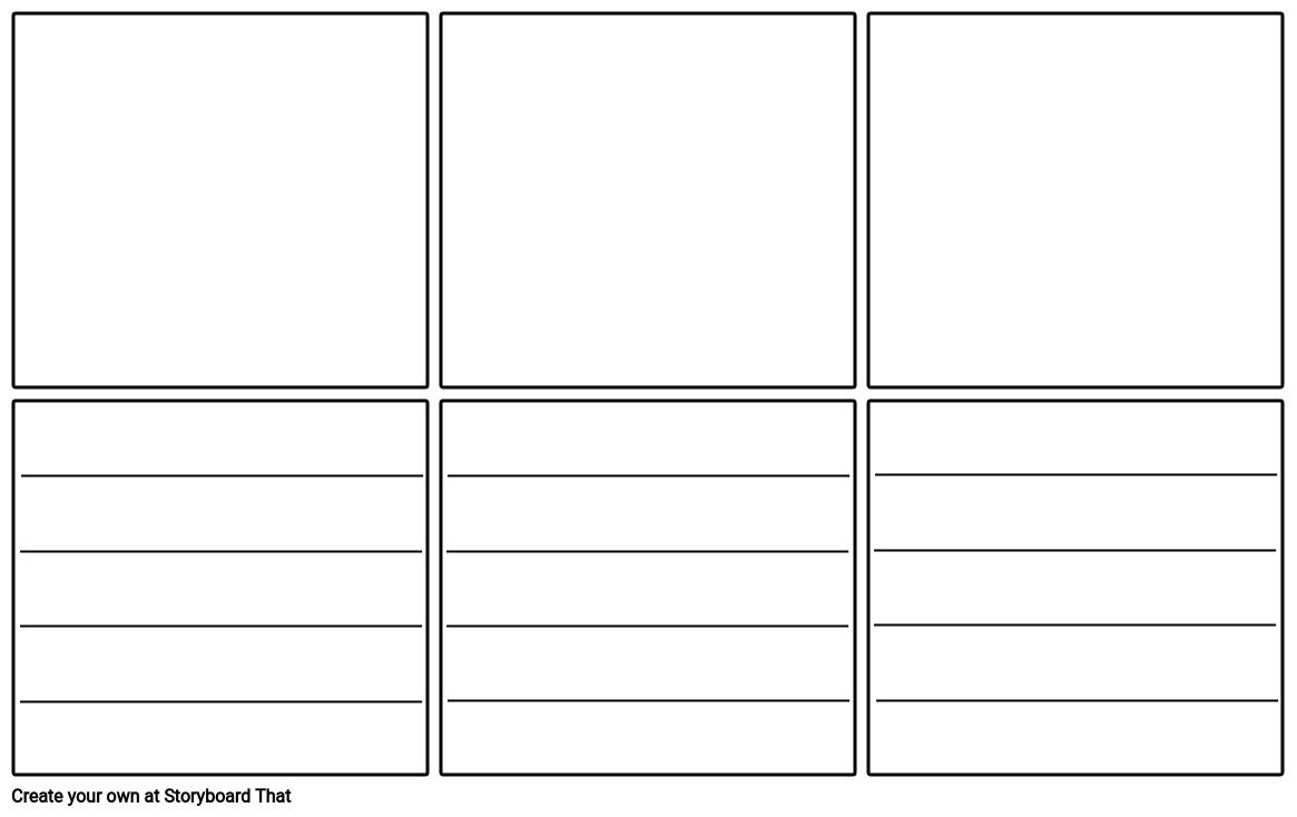 Blank Storyboard Template With Lines Storyboard