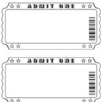 Blank Ticket Printable Tickets Ticket Template Printable Ticket Template