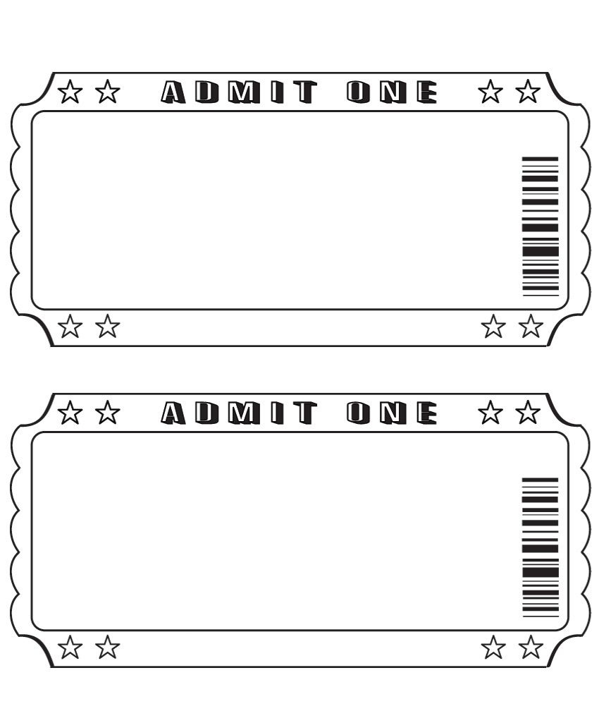 Movie Ticket Template Free Printable