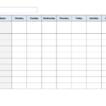 Blank Weekly Work Schedule Template Daily Schedule Template Timetable Template Weekly Schedule Template Excel
