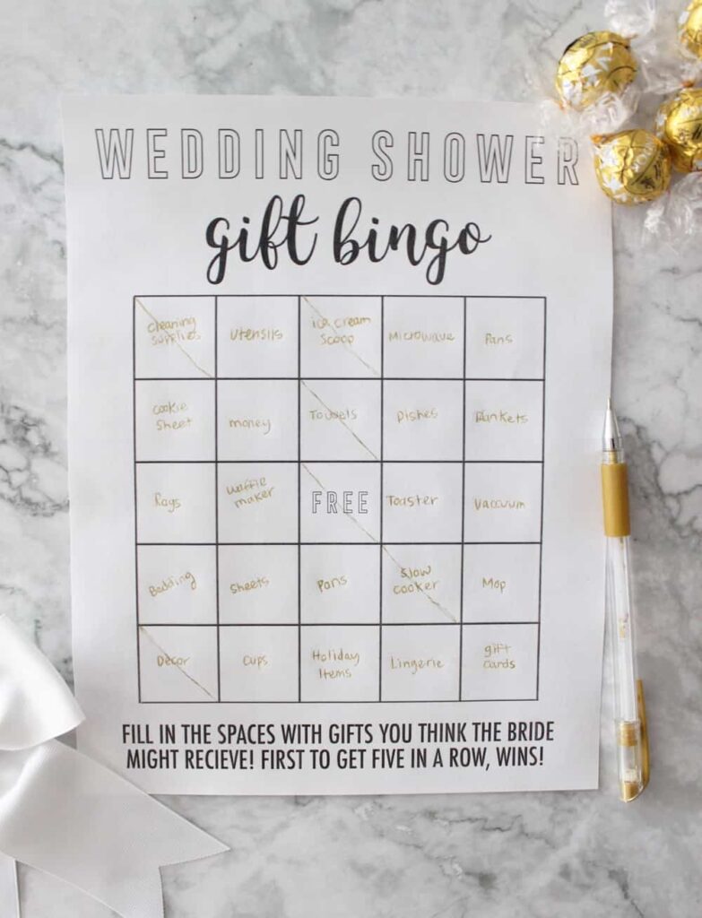 Bridal Shower Bingo Free Printable Bridal Shower Game Pretty Providence