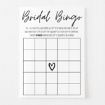 Bridal Shower Bingo Free Printable Modern MOH