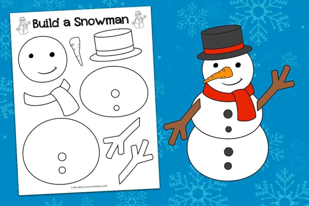 Snowman Craft Template Printable