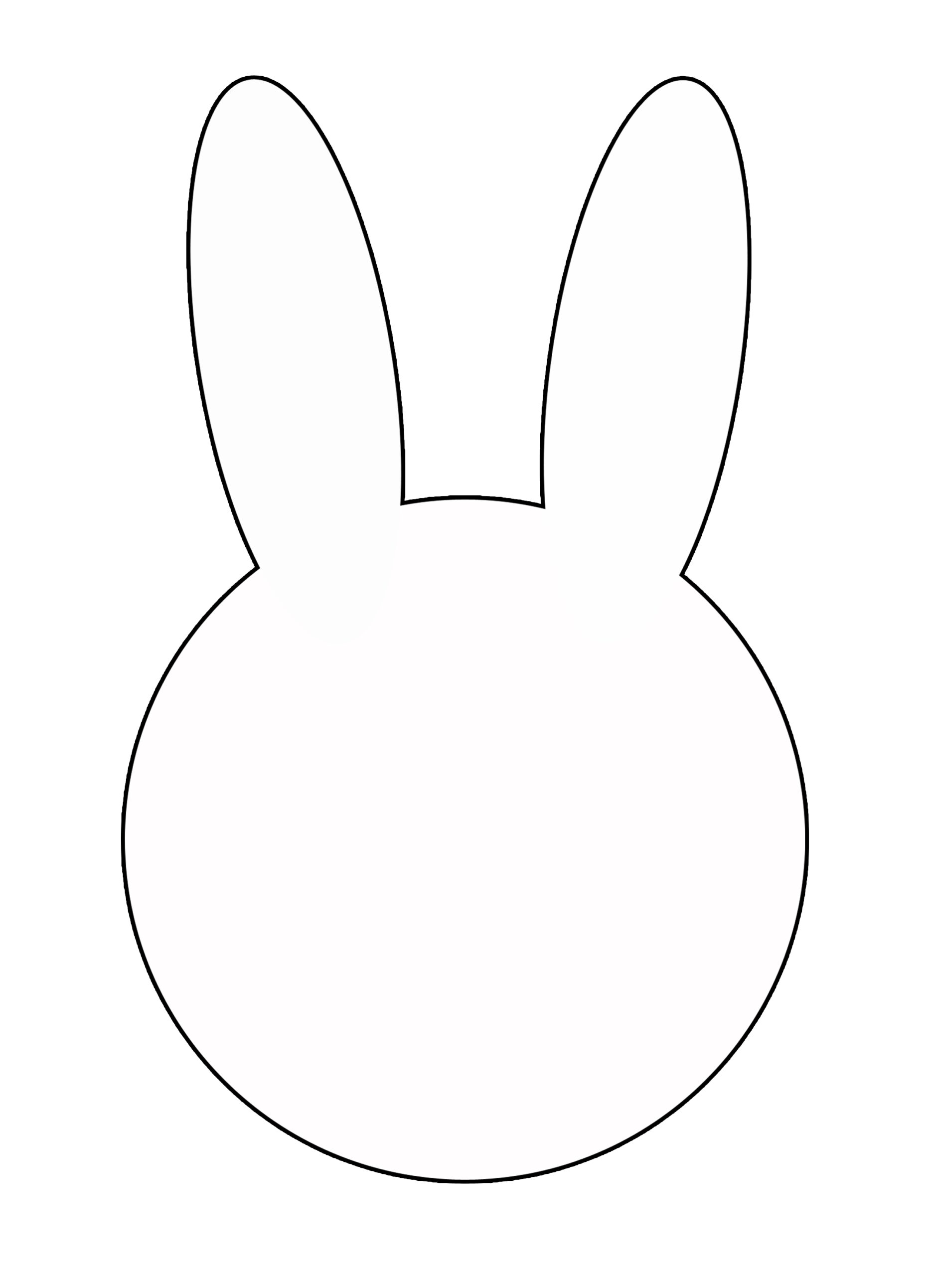 Bunny Outline Photos Of Bunny Head Outline Printable Template Jpeg Clipartix