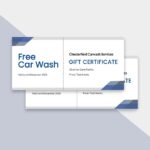 Carwash Gift Certificate Template Google Docs Illustrator Word Apple Pages PSD Publisher Template