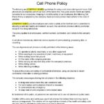 Cell Phone Policy Template Free Download Easy Legal Docs