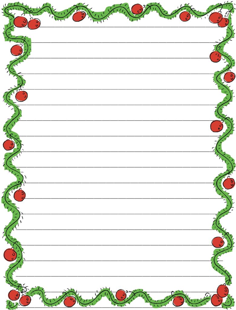 Template Free Printable Free Christmas Writing Paper Fillable Form 2023