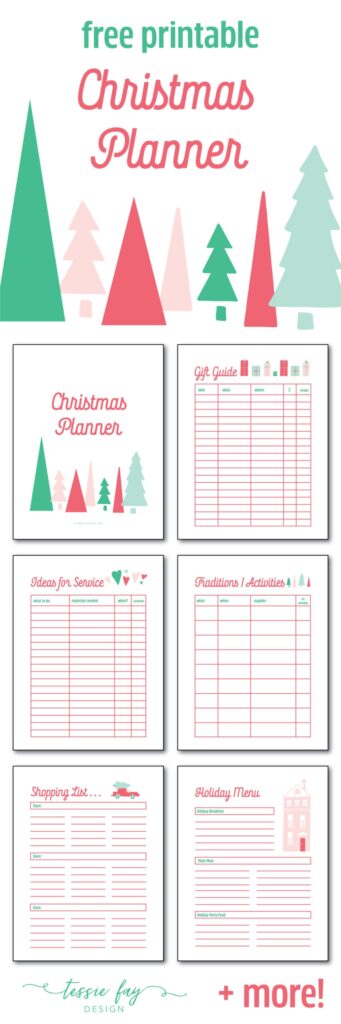 Christmas Planner Free Printable Tessie Fay