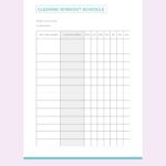 Cleaning Schedule Templates Documents Design Free Download Template