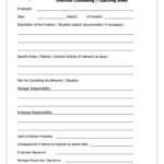 Coaching And Counseling Form Fill Online Printable Fillable Blank PdfFiller