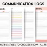 Communication Log World Of Printables