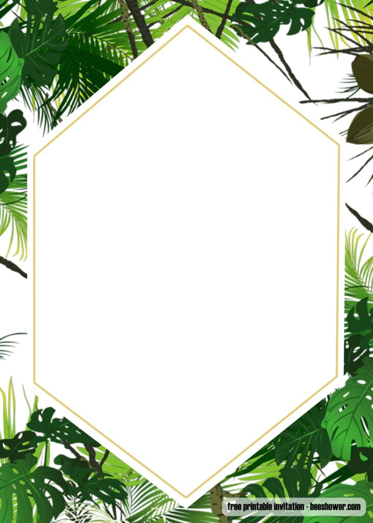 Free Printable Tropical Invitation Template