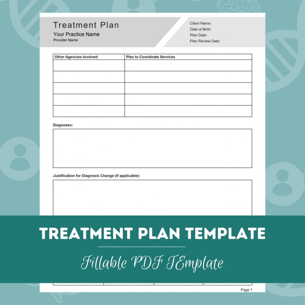 Printable Counseling Treatment Plan Template Pdf Fillable Form 2023 9655