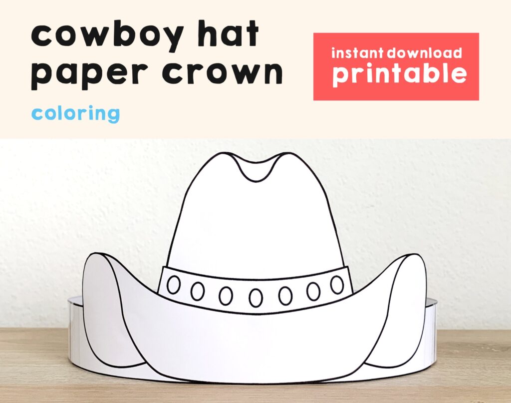 Cowboy Hat Template Printable Fillable Form 2024