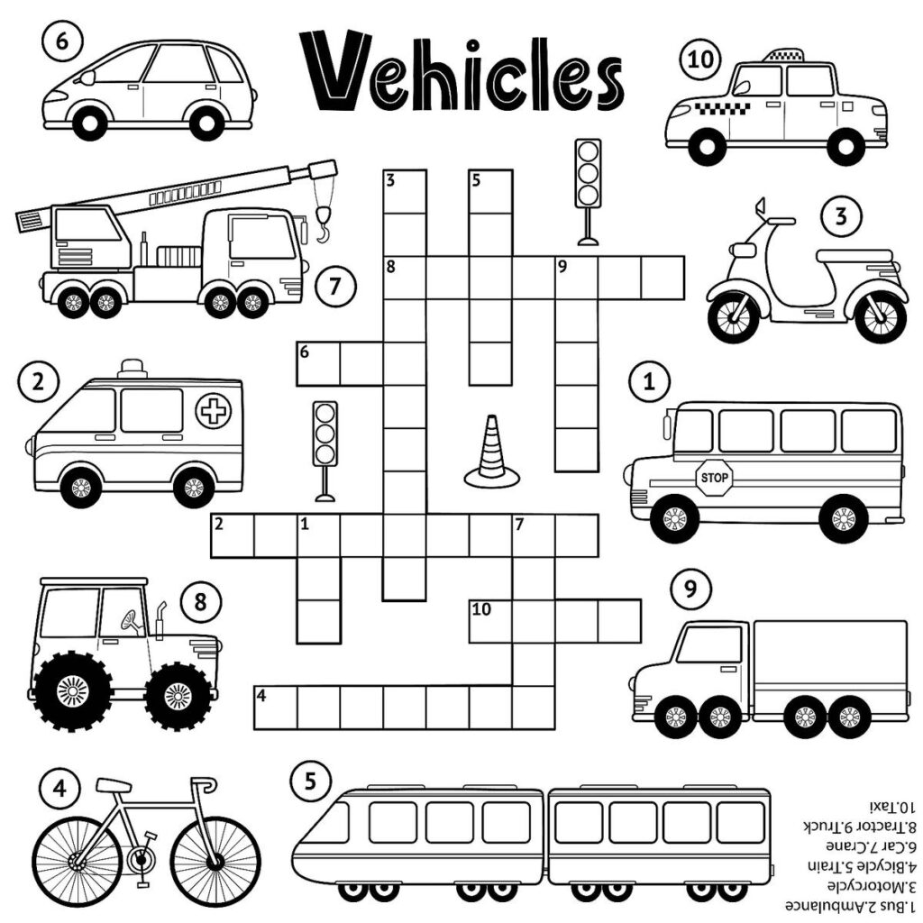 Free Printable Crossword Puzzles For Kids