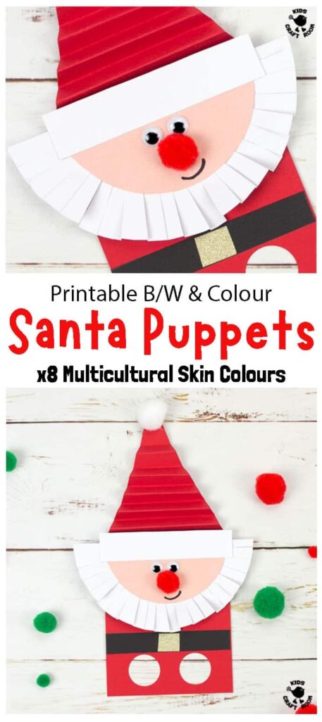 Cute Santa Finger Puppet With Printable Template Kids Craft Room