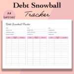 Debt Snowball Tracker Printable Debt Free Chart Debt Payoff Etsy de