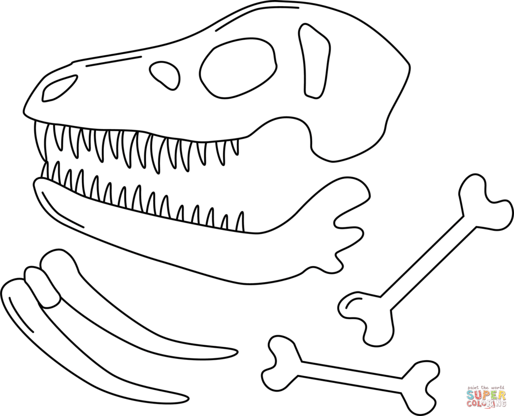 Free Printable Dinosaur Skeleton Template Fillable Form 2023