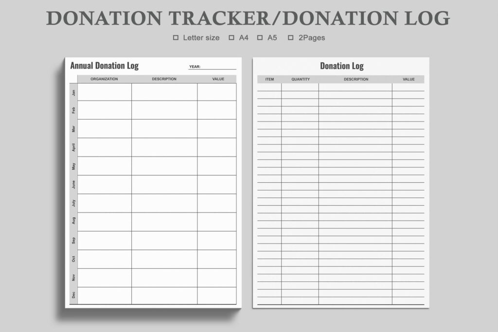 Donation Tracker Donation Form Grafik Von Watercolortheme Creative Fabrica