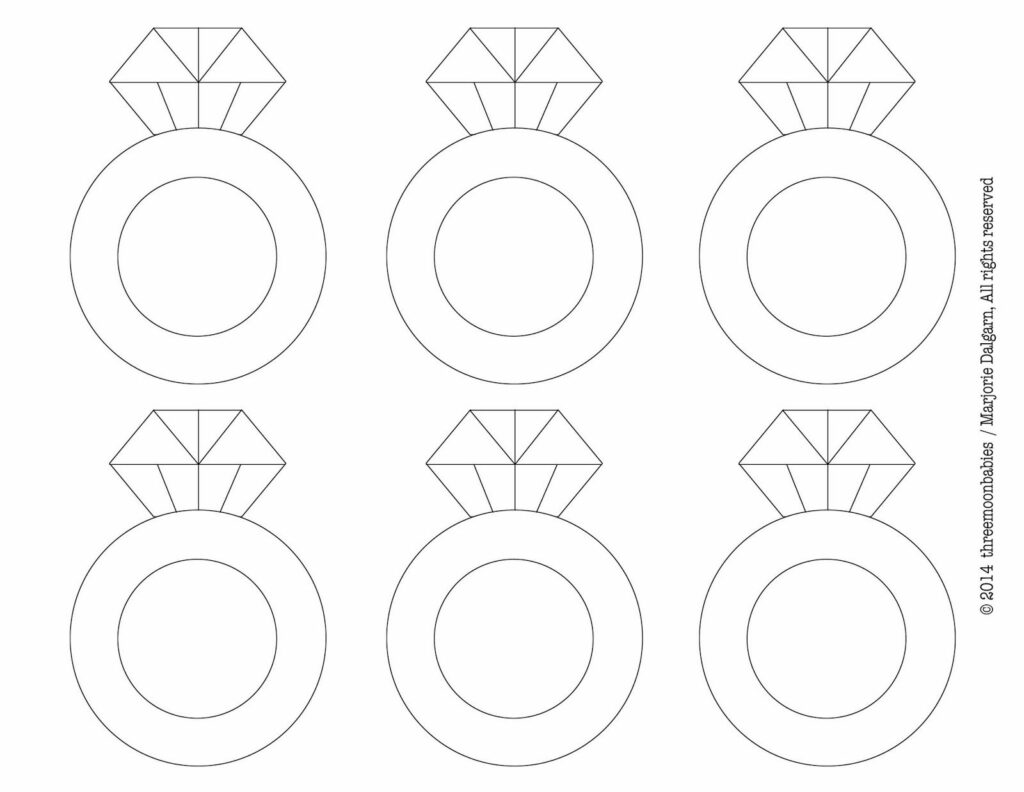 Download Or Print This Amazing Coloring Page Diamond Ring Template Printable Bridal Shower Diy Bridal Shower Bachelorette Party Ideas Ring Bridal Shower