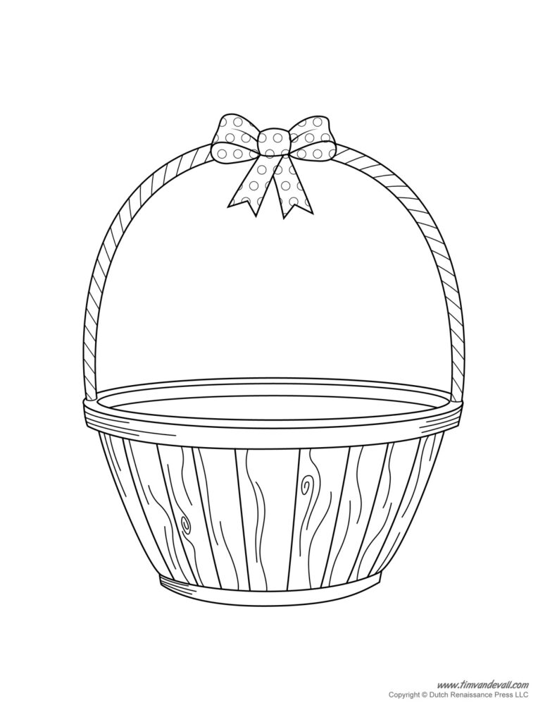 Easter Basket Template Tim s Printables