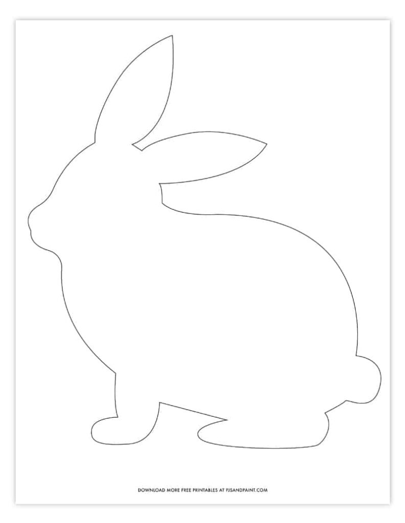 Easter Bunny Printable Bunny Template