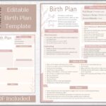 Editable Birth Plan Template Printable Birthing Plan Etsy de