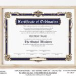 Editable Certificate Of Ordination Gospel Ministry Etsy de
