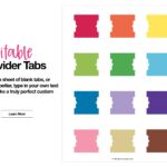 Editable Divider Tabs Blank Printable DIY Rainbow Etsy sterreich