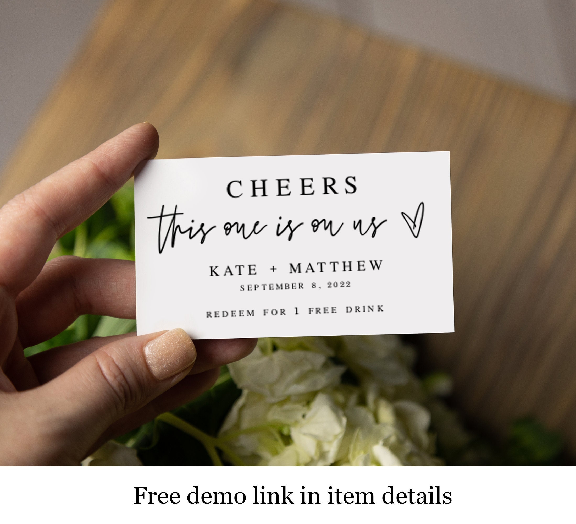 Editable Drink Tickets Template For Wedding Drink Voucher Etsy de