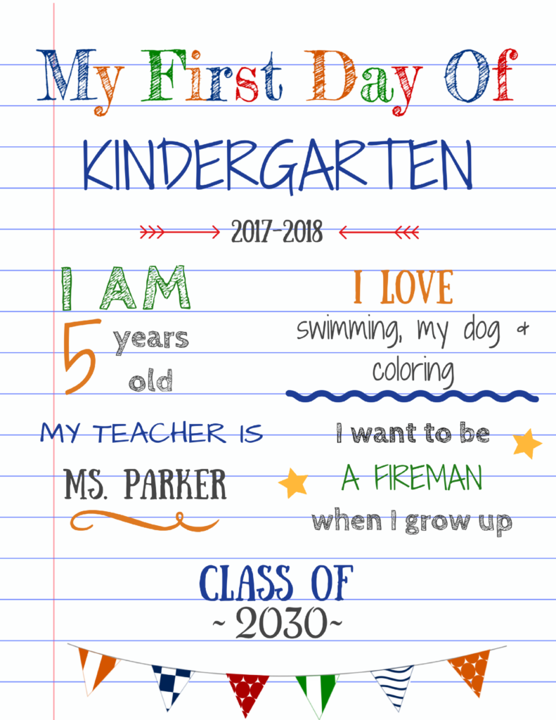 Editable First Day Of School Signs To Edit And Download For FREE First Day School Sign School Signs Kindergarten First Day