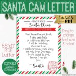 Editable Santa Cam Letter Printable North Pole Express Mail Etsy Santa Cam Christmas Socks Exchange North Pole Express