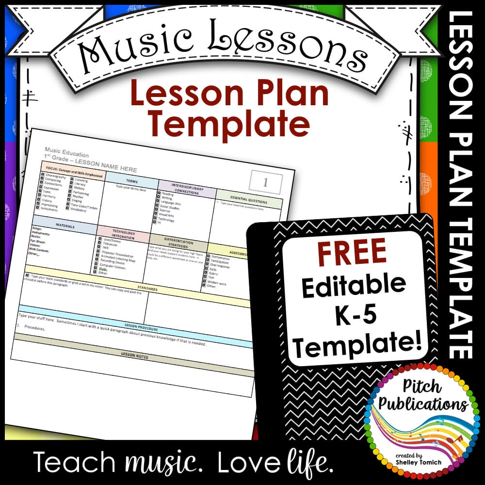 Elementary Music Lesson Plan Templates FREE 