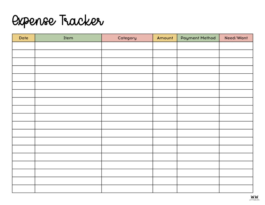 Free Printable Expense Sheet Template