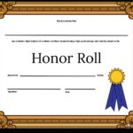 Explore Our Printable Honor Roll Certificate Template Free Certificate Templates Certificate Design Template Honor Roll