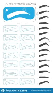 Eyebrow Template Printable Fillable Form 2024