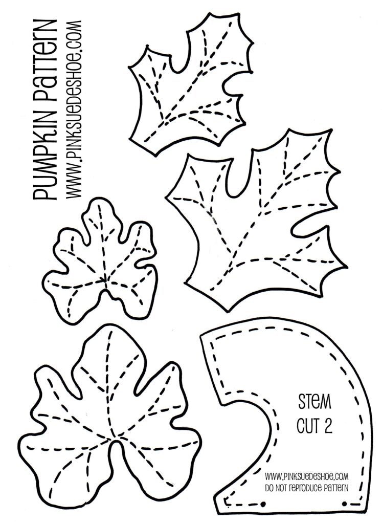 Fall Pumpkins Tutorial Fall Sewing Leaf Template Fall Crafts