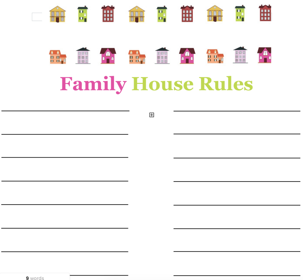 Family House Rules Template The Intentional Mom