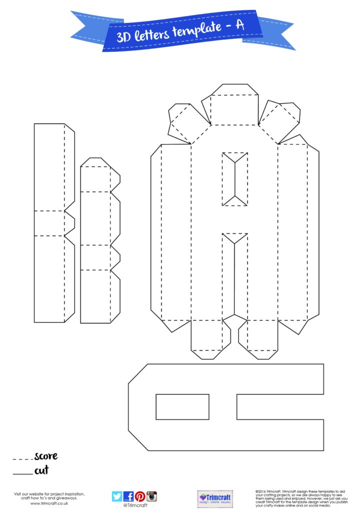 Printable 3d Letters Template