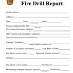 Fire Drill Report Template Word Fill Online Printable Fillable Blank PdfFiller