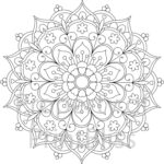 Flower Mandala Printable Coloring Page Etsy Mandala Coloring Books Abstract Coloring Pages Mandala Coloring Pages