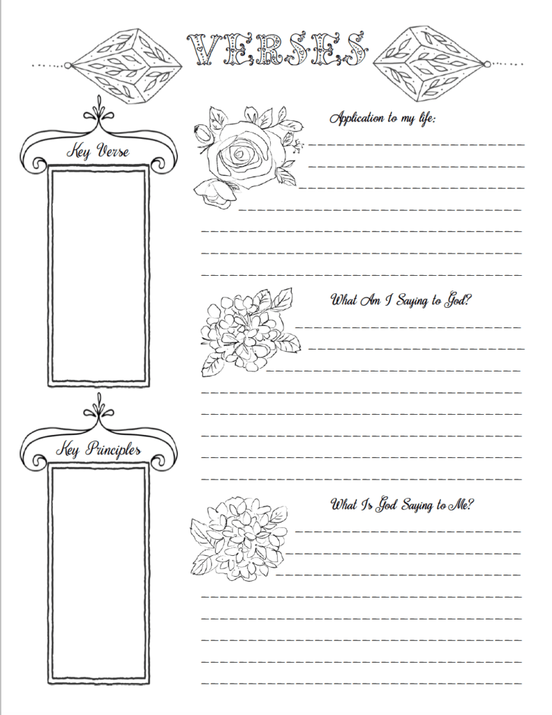 Free Bible Journaling Printables Including One You Can Color