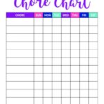 Free Blank Printable Weekly Chore Chart Template For Kids What Mommy Does