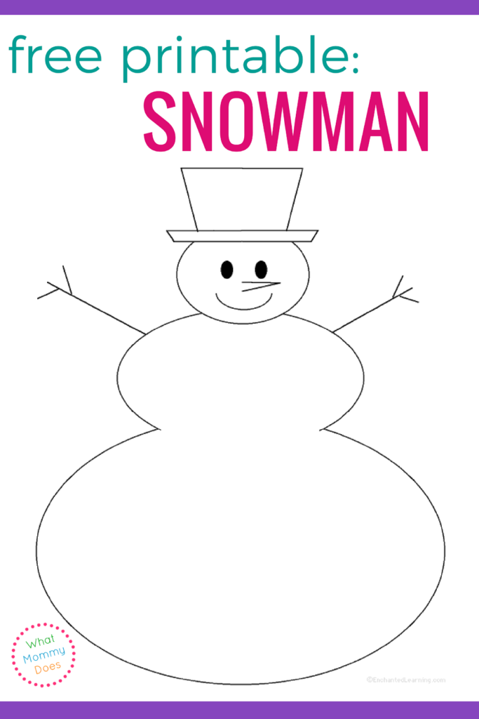 Large Snowman Template Printable