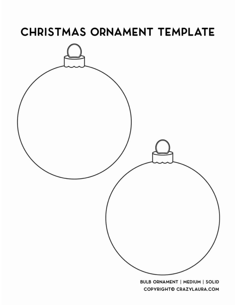 Christmas Ornaments Template Printable