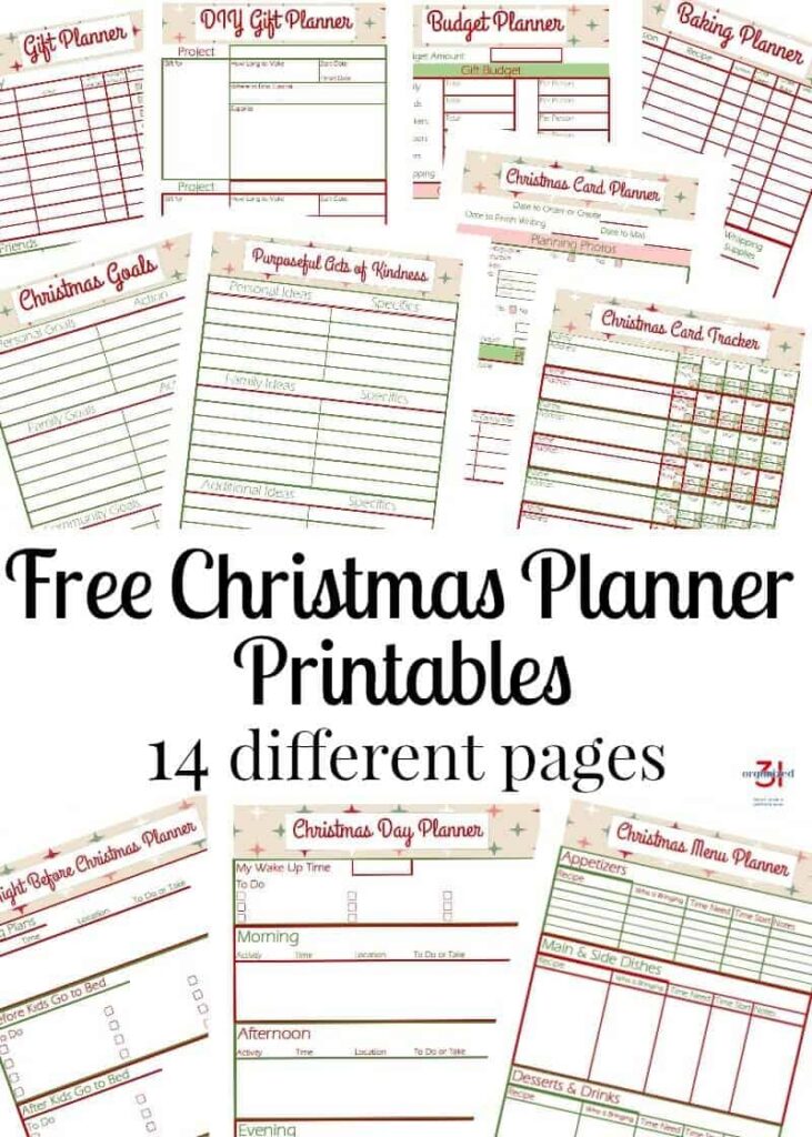 Free Christmas Planner Printables Organized 31